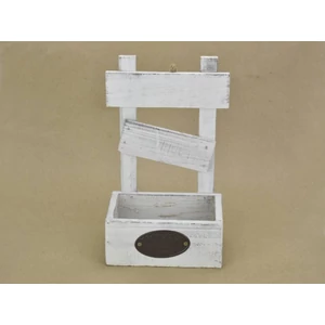Fali raklapos tároló fából fehér 17x11x29, 5cm-es CRL7463 [5998997713292]