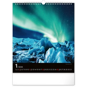 Falinaptár 2026 Aurora Boreali 6087-AB spirálos 30×34 cm Realsystem 2026 kollekció!