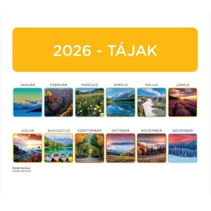 Falinaptár A4 tűzött 2026, Tájak