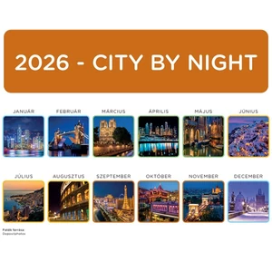 Falinaptár B4 spirál 2026 City by Night
