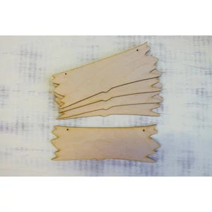 Fatábla felirat, Fa figura tábla kőkorszaki 20cmx6cmx3mm 5db/cs