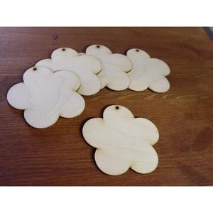 Fatábla felirat, Fa figura virág 9cmx3mm 5db/cs