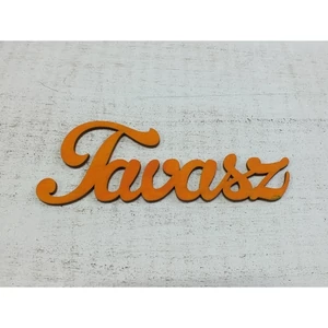 Fatábla felirat Tavasz" narancs 15cm
