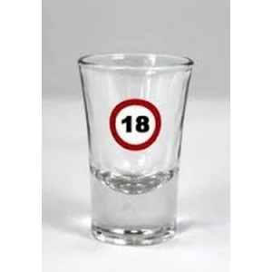Üveg felespohár  18 Sebességkorlátozó szülinapi