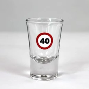 Üveg felespohár  40 Sebességkorlátozó szülinapi