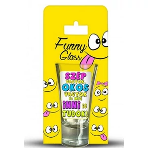 Üveg felespohár  75ml stampedli, szép vagyok