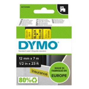 Feliratozó szalag Dymo 12mmx7m DYMO 45018/S0720580 sárga-fekete Feliratozógép szalagok