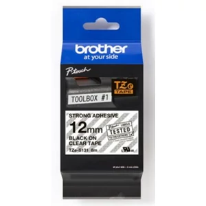 Feliratozógép szalag Brother TZE-131 12mmx8m, átlátszó-fekete BROTHER Feliratozógéphez szalagok