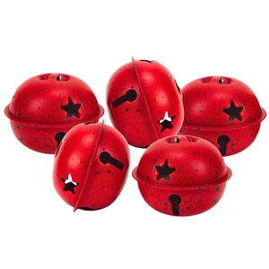 Fém kolomp 1,8 cm piros 5cm 5db/cs
