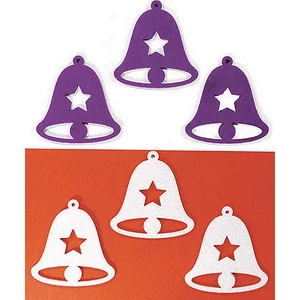 Filcfigura - harang csillagos kb. 6cm- 6db csomag