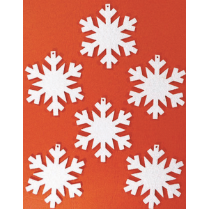 Filcfigura - hópehely kb. 6cm- 6db csomag Karácsony