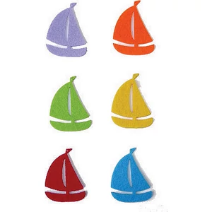 Filcfigura - vitorlás hajó kb. 6cm- 6db csomag 