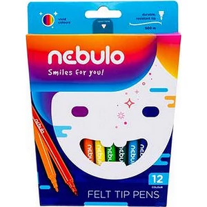 Filckészlet 12 Nebulo 1mm-es 12színű készlet Írószerek NEBULO NFT-1-12