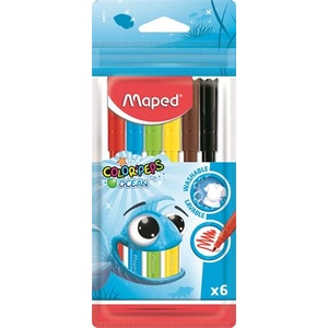 Filckészlet 6 Maped ColorPeps Ocean 2mm-es kimosható 6színű készlet Írószerek MAPED 845723