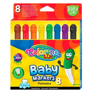 Filctoll készlet kicsiknek Mosoly kerek heggyel 8szín