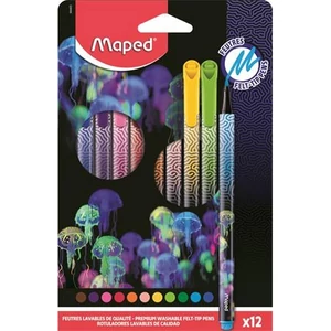 Filctoll készlet Maped 0,8mm, kimosható,Deepsea Paradise 12 különböző szín