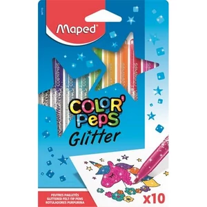 Filctoll készlet Maped 2,8mm, csillámos, Color Peps Glitter 10 különböző szín