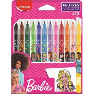 Filctoll készlet Maped 2,8mm, kimosható, Barbie 12 különböző szín
