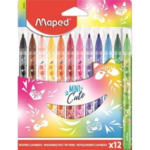 Filctoll készlet Maped 2,8mm, kimosható, Mini Cute 12 különböző szín