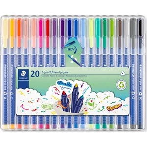 Filctoll készlet Staedtler 1 mm, Triplus 323, 20 különböző szín