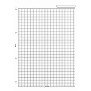 Filofax határidőnapló pótlap Jegyzetlapok négyzethálós fehér papír M kalendárium naptárbetét