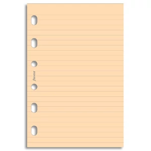 Filofax határidőnapló pótlap Jegyzetlapok vonalas lazac színű papír kalendárium naptárbetét