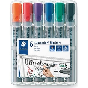 Flipchart marker Staedtler Lumocolor 356' 2mm kerek hegyű 6színű Írószerek STAEDTLER 356 WP6
