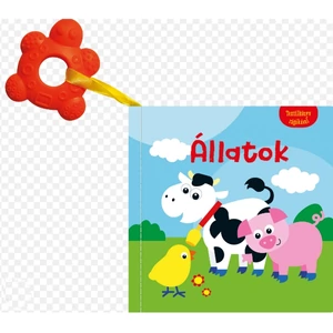 Foglalkoztató könyv Textilkönyv rágókával-Állatok Napraforgó könyvek