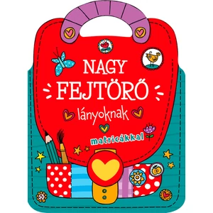 Foglalkoztató matricás füzet Nagy fejtörő - lányoknak matricákkal Napraforgó könyvek