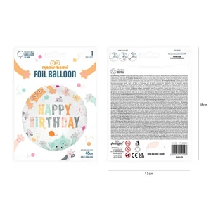 Fólai lufi Vidám Cicás, 45cm, gömb