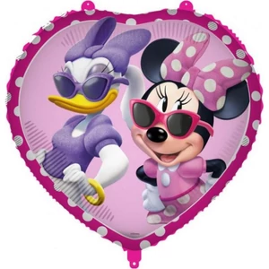 Fólia lufi, szív, Minnie és Dasy, 45 cm
