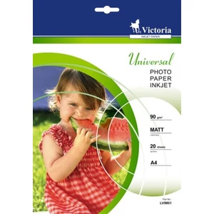 Fotópapír A4 90gr Victoria Universal matt, tintasugaras LVIM00