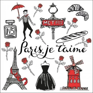 Szalvéta Ambiante párizs I Love Paris papírszalvéta 33x33cm,20db-os