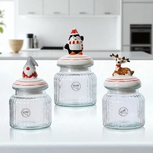 Fűszertartó karácsonyi 24' üveg, 3 féle Só+borsszórószett Porcelán 20cm sdkae