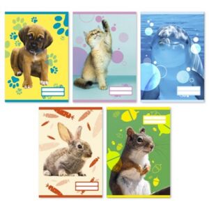 Füzet 12-32 A5 vonalas pd kisalakú 32lapos Colores Cute Animals 