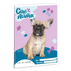 Füzet 14-32 A5 vonalas Ars Una Cuki-Francia bulldog (5426) 24 53583499 1.osztályos füzet prémium minős
