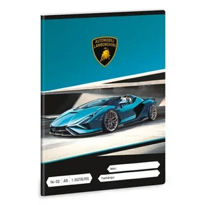 Füzet 14-32 A5 vonalas Ars Una Lamborghini (5336) 24 autó 53583499 1.osztályos füzet prémium minős
