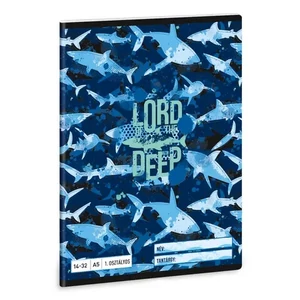 Füzet 14-32 A5 vonalas Ars Una Lord of the Deep cápa (5337) 24 53583499 1.osztályos füzet prémium minős