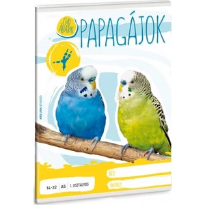 Füzet 14-32 A5 vonalas Ars Una Cuki Papagáj 53583499 1.osztályos füzet prémium minős