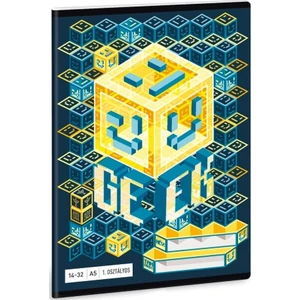 Füzet14-32A5 vonalas Ars Una G Geek - Kocka 19 53583499 1.osztályos füzet prémium minős