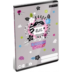 Füzet 14-32 A5 vonalas Lizzy Lollipop-Raccoon Sweetie 21' 1. osztályos füzet