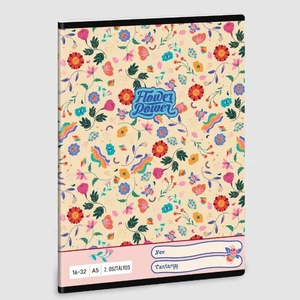 Füzet 16-32 A5 vonalas Ars Una Flower Power (5260) 23 53593498 2.osztályos füzet prémium minős