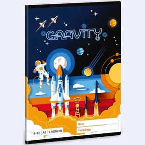 Füzet 16-32 A5 vonalas Ars Una Gravity (5367) 24 űrhajó 53593498 2.osztályos füzet prémium minős