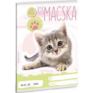 Füzet 20-32 A5 sima Ars Una 20 Cuki állatok Kismacska 53610331 prémium minőségű füzet
