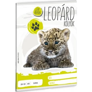 Füzet 20-32 A5 sima Ars Una 20 Cuki állatok leopárd 20' 53610348 prémium minőségű füzet