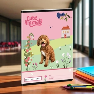 Füzet 20-32 A5 Sima Ars Una 25 Cute Animals Doggie (5458) 25 53614582 prémium minőség