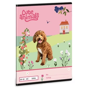 Füzet 20-32 A5 Sima Ars Una 25 Cute Animals Doggie (5458) 25 53614582 prémium minőség