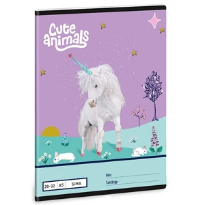 Füzet 20-32 A5 Sima Ars Una 25 Cute Animals Unicorn (5448) 25 53614483