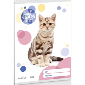 Füzet 20-32 A5 sima Ars Una Cuki-Amerikai Röv. Sz. Macska (5306) 23 53613066 prémium minőségű füzet