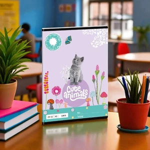 Füzet 20-32 A5 sima Ars Una Cute Animals Kitten (5368) 24 Cica 53613684 prémium minőségű füzet